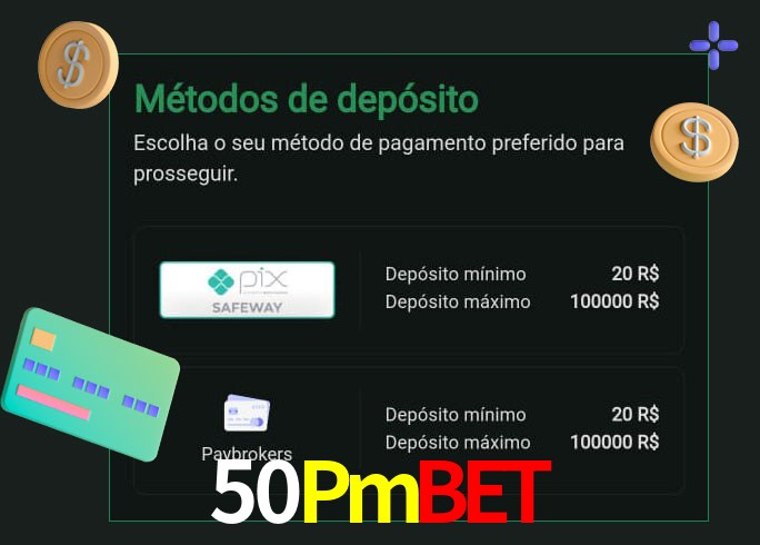 O cassino 50Pmbet oferece uma grande variedade de métodos de pagamento